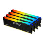 Оперативна пам'ять Kingston FURY Beast RGB DDR4 128 ГБ (4 x 32 ГБ) 3200 CL16 Black