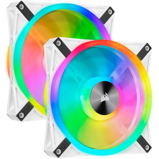 Вентилятор Corsair iCUE QL140 RGB PWM 140мм 2шт. Білий