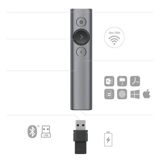 Logitech Spotlight Presenter сірий