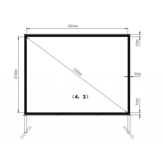 ART ERA F200 4:3 200" 406x305 см портативний екран FastFold