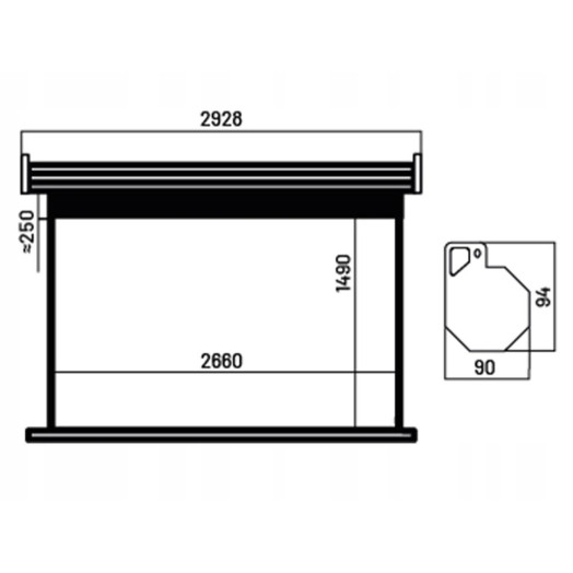Електричний екран Overmax Automatic Screen 120 дюймів 16:9