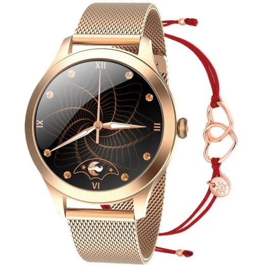 Розумний годинник Maxcom FW42 47mm Gold + браслет від Ania Kruk