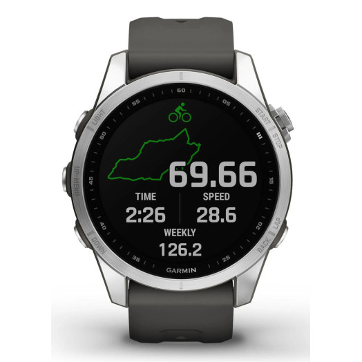 Розумний годинник Garmin Fenix 7S Silver Graphite
