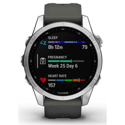Розумний годинник Garmin Fenix 7S Silver Graphite