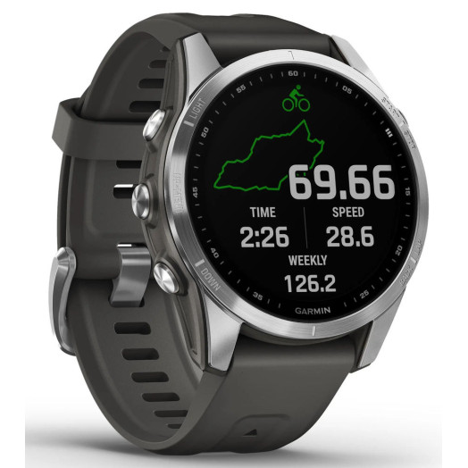 Розумний годинник Garmin Fenix 7S Silver Graphite
