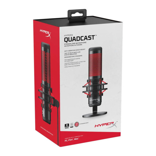 Дротовий конденсаторний мікрофон HyperX Quadcast чорний