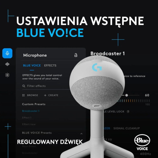 Дротовий конденсаторний мікрофон Logitech Yeti Orb білий