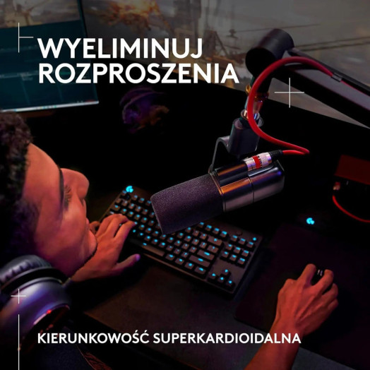 Провідний динамічний мікрофон Logitech Yeti Studio чорний
