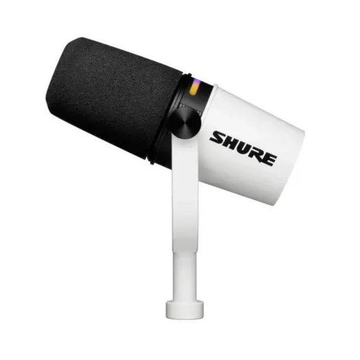 Провідний динамічний мікрофон Shure MV7+ K білий