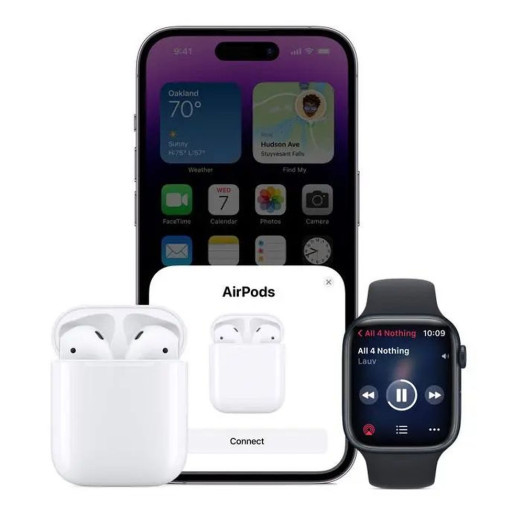 Apple AirPods 2-го покоління із зарядним футляром-вкладишем білого кольору