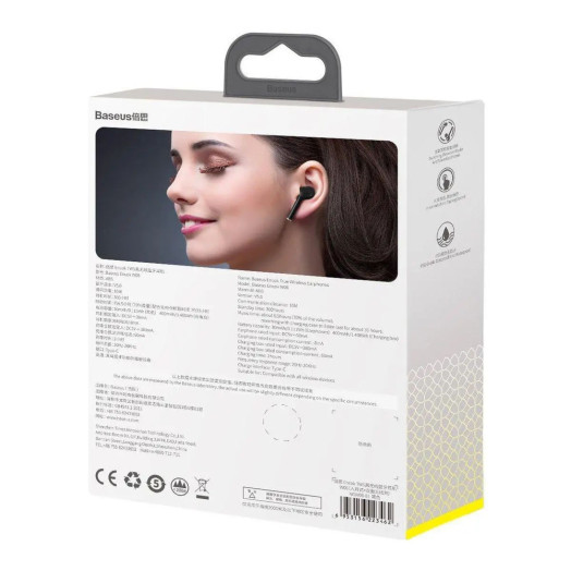 Бездротові навушники Baseus Encok W06 In-Ear Bluetooth 5.0 Black