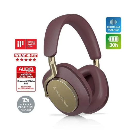 Бездротові навушники Bowers & Wilkins Px8 Royal Burgundy Накладні Bluetooth 5.2 Бордові