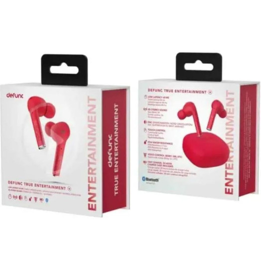 Бездротові навушники-вкладиші DeFunc True Entertainment Bluetooth 5.2 Red