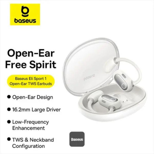 Бездротові навушники Baseus Eli Sport 1 Air Conduction Bluetooth 5.3 White