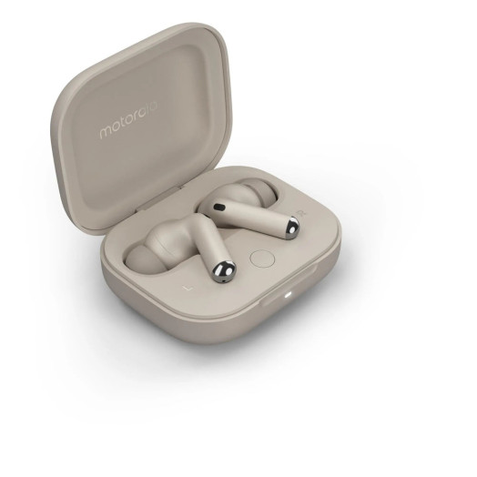 Звук бездротових навушників Motorola Moto Buds+ від BOSE In-ear Bluetooth світло-сірий