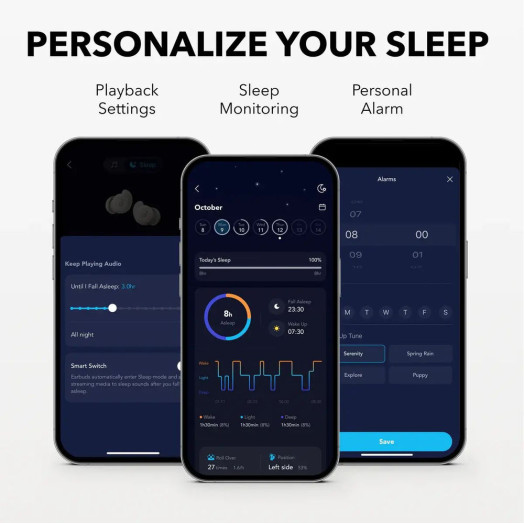 попередній перегляд Soundcore Sleep A20 Wireless Earphones In-Ear Bluetooth 5.3 Earbuds White