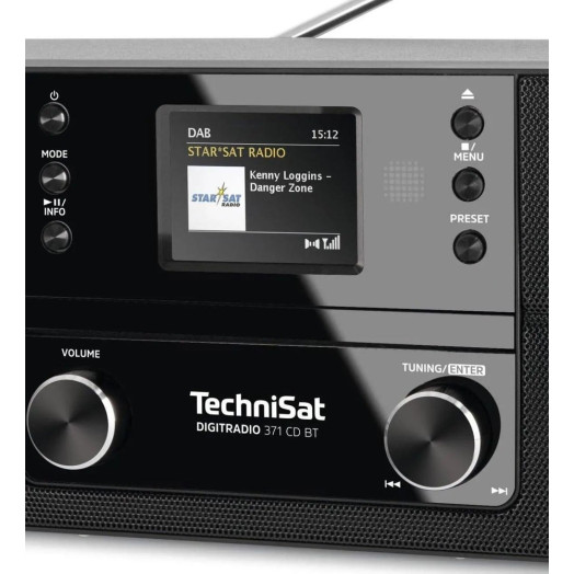TechniSat DigitRadio 371 CD BT Радіоприймач FM DAB+ Bluetooth Чорний