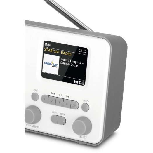TechniSat TechniRadio 6 ІЧ-радіоприймач FM DAB+ Інтернет Bluetooth Біло-сірий