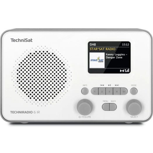 TechniSat TechniRadio 6 ІЧ-радіоприймач FM DAB+ Інтернет Bluetooth Біло-сірий