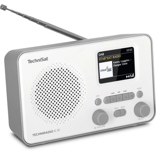 TechniSat TechniRadio 6 ІЧ-радіоприймач FM DAB+ Інтернет Bluetooth Біло-сірий