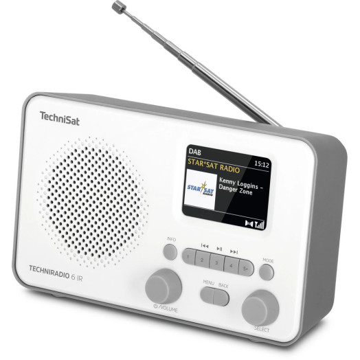TechniSat TechniRadio 6 ІЧ-радіоприймач FM DAB+ Інтернет Bluetooth Біло-сірий