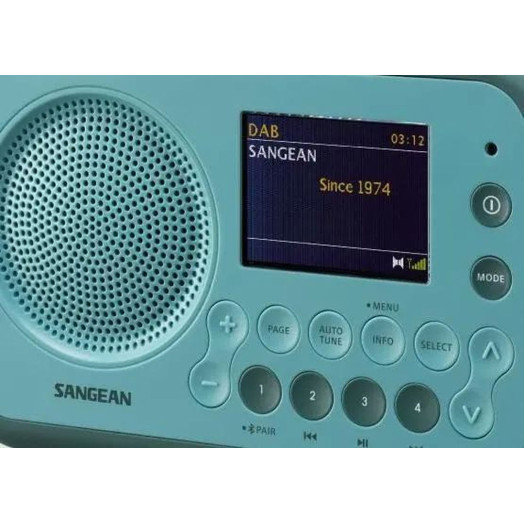 Радіоприймач Sangean DPR-76BT FM-радіо DAB+ Bluetooth Light Blue
