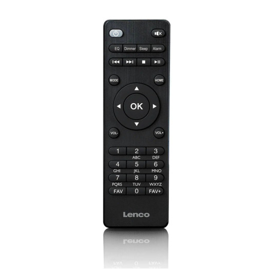 Радіоприймач Lenco DIR-141BK FM-радіо DAB+ Інтернет Bluetooth Чорно-сріблястий