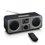 Радіоприймач Lenco DIR-141BK FM-радіо DAB+ Інтернет Bluetooth Чорно-сріблястий