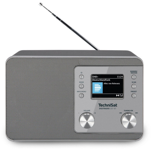 Радіоприймач TechniSat DigitRadio 307 BT FM DAB+ Bluetooth сріблястий