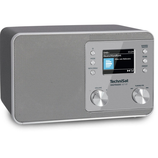 Радіоприймач TechniSat DigitRadio 307 BT FM DAB+ Bluetooth сріблястий