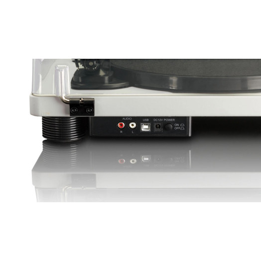 Напівавтоматичний попередній підсилювач з ремінним приводом Lenco LS-50GY, сірий