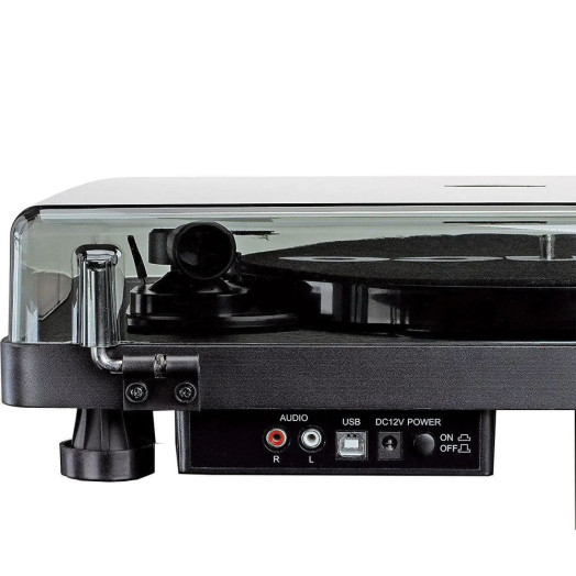 Напівавтоматичний передпідсилювач з ремінним приводом Lenco L-30BK Turntable Black