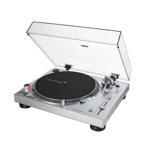Audio-Technica AT-LP120X програвач, ручний передпідсилювач із прямим приводом, сріблястий