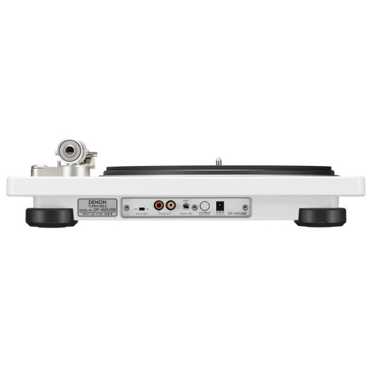 Попередній підсилювач Denon DP-450USB з ручним ремінним приводом, білий