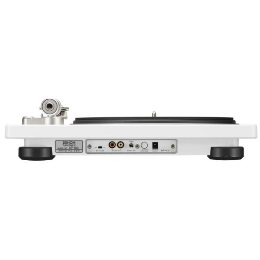 Попередній підсилювач Denon DP-400 Turntable з ручним ремінним приводом, білий