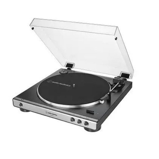 Audio-Technica AT-LP60XUSB Автоматичний попередній підсилювач з ремінним приводом програвача, чорний/сріблястий