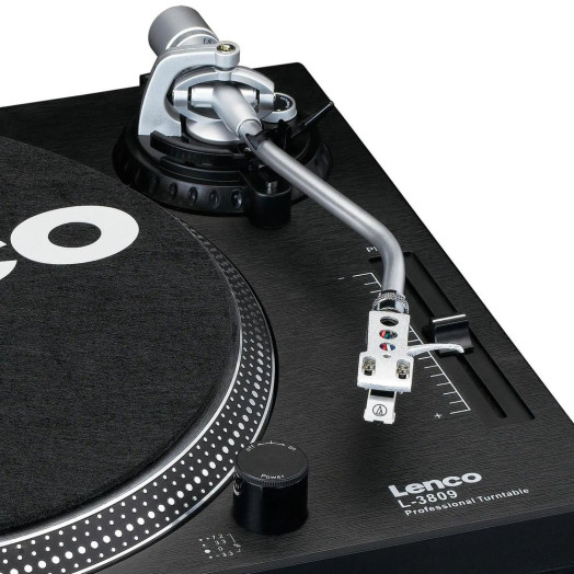 Lenco L-3809BK Turntable ручний прямий попередній підсилювач чорний