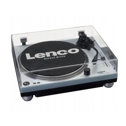 Ручний передпідсилювач з прямим приводом Lenco L-3809ME Turntable Silver