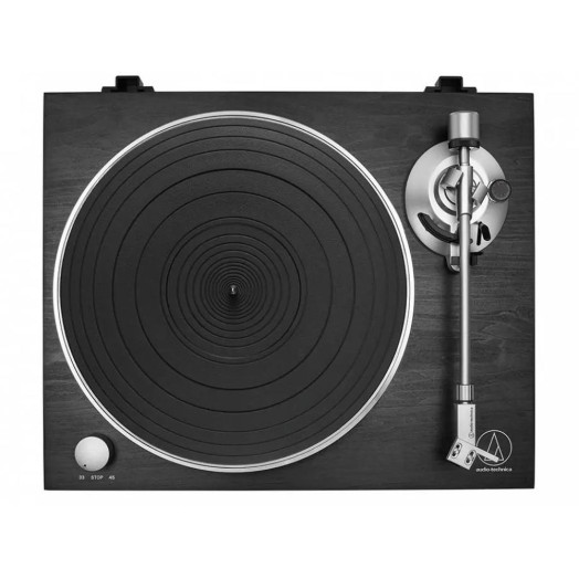 Попередній підсилювач Audio-Technica AT-LPW30BK з ручним ремінним приводом, чорний