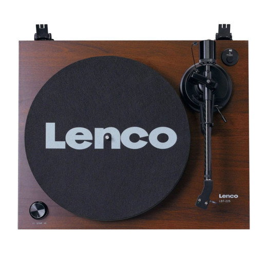 Lenco LBT-225WA Програвач з ручним ремінним приводом, передпідсилювач Bluetooth Горіх