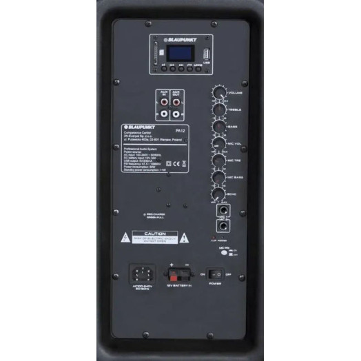Power Audio Blaupunkt PA12 38W Bluetooth FM-радіо чорний