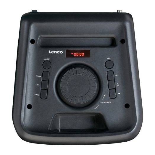 Power Audio Lenco PA-200BK 100W Bluetooth FM Радіо Караоке Мікрофон Чорний