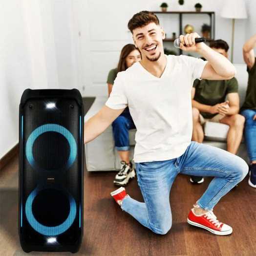 Power Audio Manta ATHOS SPK1001B300 90W Bluetooth FM Радіо Караоке Мікрофон Чорний