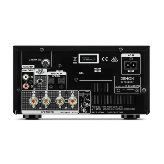 Denon D-M41DAB / RCD-M41DAB + SC-M41 60W Bluetooth FM радіо Чорний / Вишневий