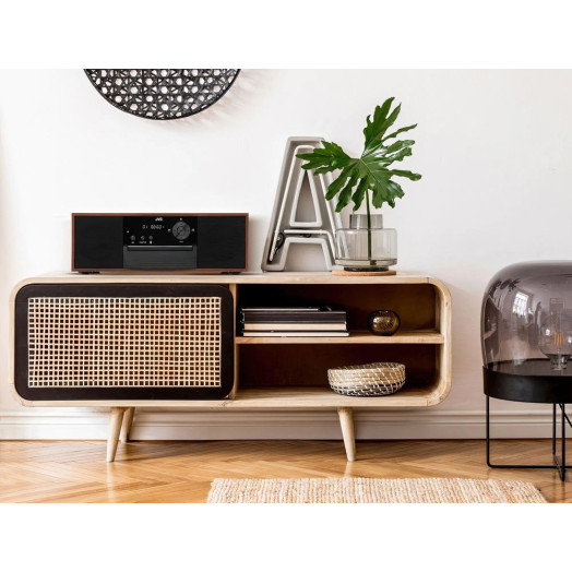 JVC RD-E761 16W Bluetooth FM-радіо, чорний/коричневий