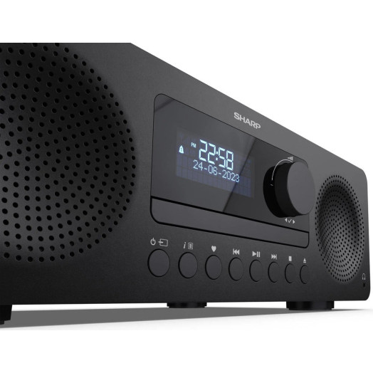 Sharp XL-B720D 30W Bluetooth Радіо FM, DAB+ Чорний