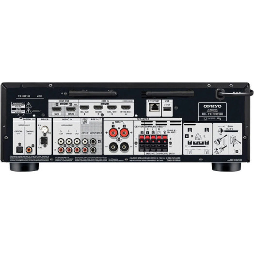 Onkyo TX-RN5100 7.2-канальний Dolby Atmos DTS X Wi-Fi Bluetooth AirPlay Чорний