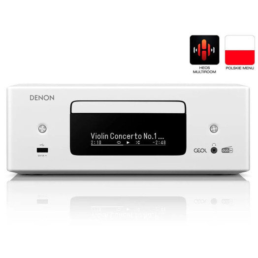 Denon CEOL RCDN-12 DAB приймач 2.1-канальний Wi-Fi Bluetooth AirPlay Білий