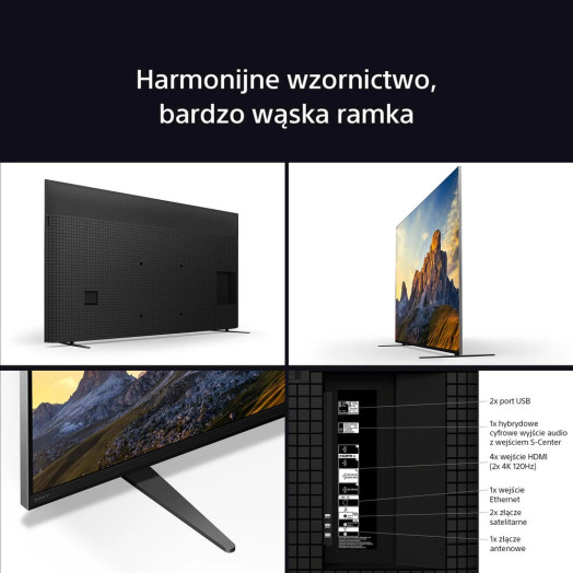 Sony BRAVIA 7 K-65XR70 65" QLED 4K Mini LED 120Hz Google TV Dolby Vision Dolby Atmos HDMI 2.1 DVB-T2